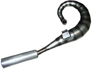 Rennauspuff Pipe Design Lambretta LI, GP, TV, SX, TS1, RB 200, 225 Bullet TS1 - normales Stahlblech