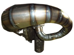 Rennauspuff Pipe Design Lambretta LI, GP, TV, SX, TS1, RB 200, 225 Bullet Super Monza - normales Stahlblech