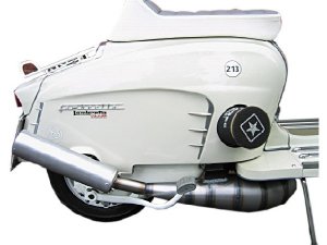 Rennauspuff Pipe Design Lambretta LI, GP, TV, SX, TS1, RB 200, 225 Duster TS1 - normales Stahlblech