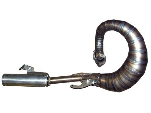 Rennauspuff Pipe Design Lambretta LI, GP, TV, SX, TS1, RB 200, 225 Hornet RB - normales Stahlblech