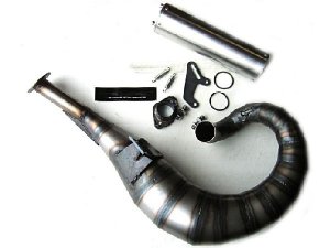 Rennauspuff Pipe Design Lambretta LI, GP, TV, SX, TS1, RB 200, 225 Hornet TS1 - normales Stahlblech