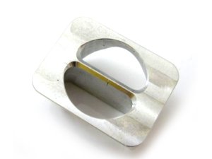 Stuffer fr RD350 Membran, MRP  40x34 mm, Aluminium, CNC gefrst, oval