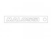 Aufkleber MALOSSI Logo, Schriftzug, wei, L 75mm, B 8mm