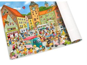 Geschenkpapier SIP VESPA Wimmelbild wei matt L 980mm, B 680mm