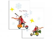 Grukarte SIP Vespa-Motiv Weihnachten Paar auf Vespa...