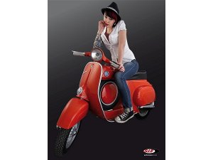 Poster SIP Vespa SS90 mit Kitty L 842mm, B 594mm