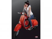Poster SIP Vespa SS90 mit Kitty L 842mm, B 594mm