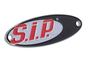 Plakette SIP Scootershop, antiksilber, Emaille, 60x20 mm