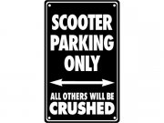 Parkschild SIP SCOOTER PARKING ONLY schwarz/wei L 400mm,...