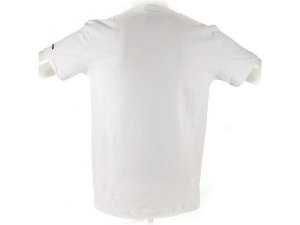 T-Shirt MALOSSI GRIFFE Lion, wei, Unisex, Gre: L, krperbetont, Flockdruck auf Brust, gesticktes Logo auf rmel, 100% Baumwolle