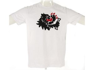 T-Shirt MALOSSI GRIFFE Lion, wei, Unisex, Gre: XL, krperbetont, Flockdruck auf Brust, gesticktes Logo auf rmel, 100% Baumwolle