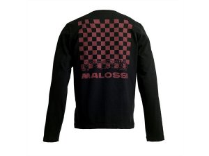 Longsleeve Shirt MALOSSI GRIFFE Pattern Logo, schwarz, Unisex, Gre: S, krperbetont, Brust & rmel Print, 100% Baumwolle