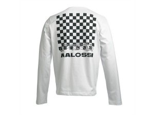 Longsleeve Shirt MALOSSI GRIFFE Pattern Logo, wei, Unisex, Gre: L, krperbetont, Brust & rmel Print, 100% Baumwolle