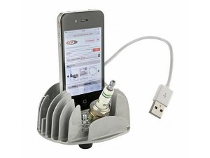 Ladestation SIP fr iPhone 2/3 /3G/4/4S, Vespa Zylinderkopf, mit 30-poligem Kabel &ndash; USB 2.0, passt auch fr iPod