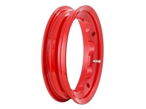 Felge Schlauchlos SIP fr Lambretta 125-200ccm, 2.10-10- Aluminium, rot, KBA 50164, Ventil vormontiert