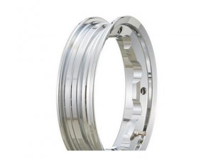 Felge Schlauchlos SIP fr Lambretta 125-200ccm, 2.10-10- Aluminium, chrom, Ventil vormontiert