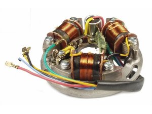 Zndgrundplatte SIP fr Vespa 125 VNB2-6T/GT/GTR/Super/TS /150 VBB2T/Sprint/V/Super /180 Rally/P125-150X/P150S auenliegende Zndspule, 3 Spulen, 6V