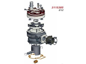 Rennzylinder MALOSSI MHR Te sta Rossa 94ccm fr GILERA /PIAGGIO 50ccm 2T LC  52mm, Aluminium, 7 S, Hub 44mm, 1 Kolbenring(e), KB  13mm, Auslass 2-teilig, modular, fr Original und C-One Motorgehuse