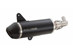 Rennauspuff MALOSSI RX, Black Edition, fr Vespa GTS/GTS Super/GTV/GT 60 125-300ccm i.e. 4T LC Dmpfer: Aluminium, Farbe (ESD): schwarz, mit E-Norm, SlipOn-Anlage