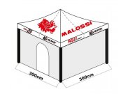 Zelt MALOSSI Paddock, Mini, wei, viereckig, L 3000 mm, B...