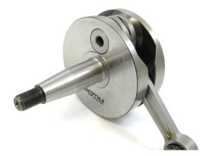 BGM PRO Racing Vollwangen-Kurbelwelle - Membraneinlass -  24mm Konus, Hub=54mm, Pleuel=105mm, Vespa PK125 XL2, PK125 ETS