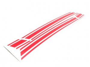 BGM Aufkleber Seitenhaube - rot - LAMBRETTA- DL, GP