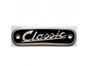 Emblem CLASSIC, Sitzbank/Schwingsattel Aluminium, 66x18 mm, 
