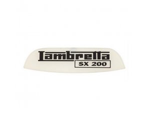 Schriftzug Lambretta SX 200, Heck, fr Lambretta 200 SX schwarz/wei, 150x39 mm, 