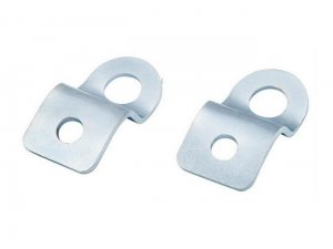 Klammer Befestigung Tank, fr Vespa 125 VN/150 VL/VB1 /VGL1 B 18 mm, L 35 mm, H 15 mm, Stahl, verzinkt, silber, 2 Stck