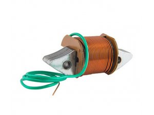 Speisespule Lichtmaschine 1, Lichtspule, fr Vespa 125 VNA /VNB/150 VBA/VBB/GL/Sprint fr Vespa 125 VNB4-6T/150 VBB /GL/Sprint mit Batterie 1 Kabel, L 350mm, grn Lochabstand: 43mm,  Loch: 5,2 mm, Hhe Kern: 12,6 mm,