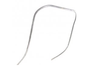 Monoschlitzrohr Beinschild fr Vespa 125 VNB3-6T/150 VBA /VBB silber, Aluminium, 1-teilig fr originalgetreue Restaurierung,