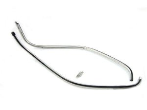 Monoschlitzrohr Beinschild CUPPINI fr Lambretta 125 LI 1-2/150 LI 1-2/175 TV 1 -2 chrom, inkl. Schrauben