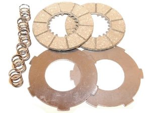 Kupplungsbelge SURFLEX fr Lambretta 125 A/B/C/LC/D/LD /150 D/LD  84 mm, 3 Belge Kork, d 5,0mm, 6 Feder(n), 2 Scheiben, inkl. Trennscheiben und Federn
