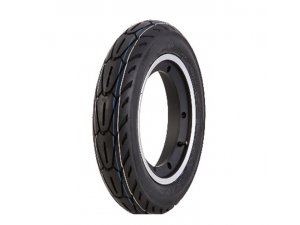 Reifen SIP Performer, 3.00-10, 50P TL reinforced ECE-R75, KBA 50133, Special Pack auf Felge SIP 2.10-10 schlauchlos, schwarz mit poliertem Rand, montiert, fahrfertig!