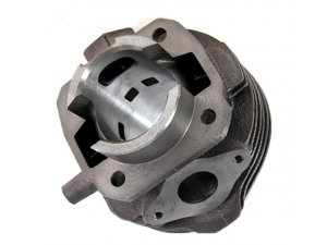 Rennzylinder MALOSSI 75ccm fr Vespa 50/PK50/S/XL/XL2,  47mm, Grauguss, 6 S, Hub 43mm, ohne Zylinderkopf, M6 Auslassstehbolzen