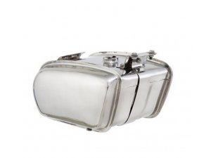 Tank XL fr Lambretta 125 LI /Special/GP/DL/150 LI /Special/SX/GP/175 TV (2 -3)/200 TV/SX/GP/DL Edelstahl poliert, 10 Liter, inkl. Spannbnder