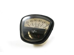 Tachometer 120km/h schwarz/wei Innocenti Schriftzug Lambretta LiS, SX, GP & dl