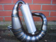 Rennauspuff Pipe Design Vespa Smallframe V50, PV, ET3, PK...